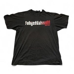 Vintage Sopranos HBO Fuhgeddaboudit Black Graphic Tee XXL
